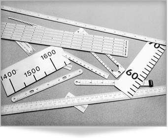 Scale- SS Cross- 12" Metalic Steel Scale